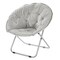 mDesign Urban Papasan Saucer Moon Chair, Foldable Metal Frame